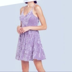 Wild Fable Lavender Crushed Velvet Dress